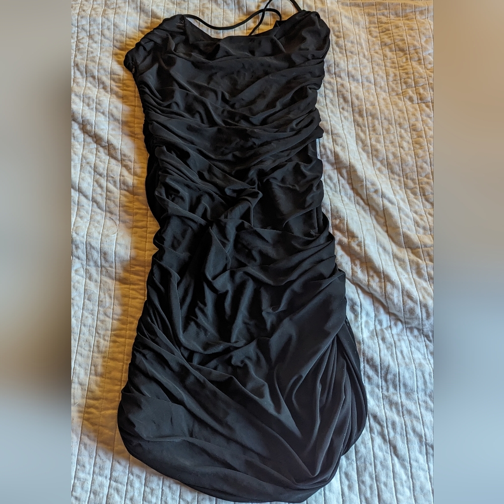Klassy Network Brami Cowl Neck Dress XL Black